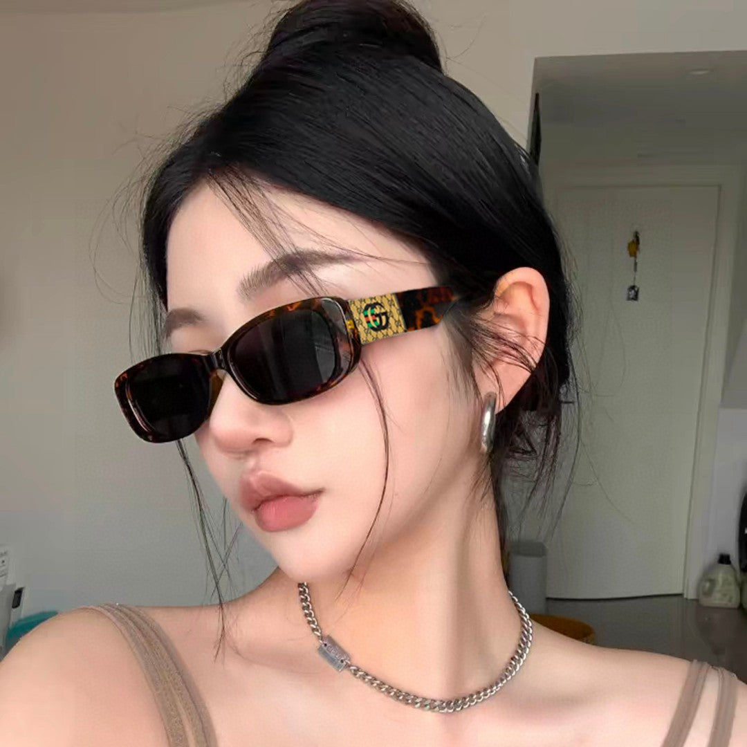 GUCCI RECTANGULAR FRAME SUNGLASSES 58006 IN ACETATE