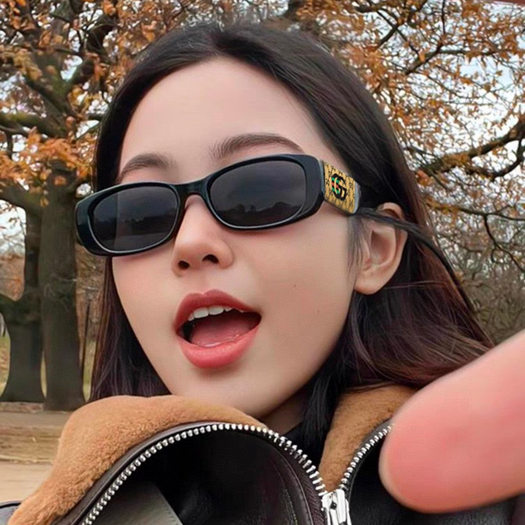 GUCCI RECTANGULAR FRAME SUNGLASSES 58006 IN ACETATE