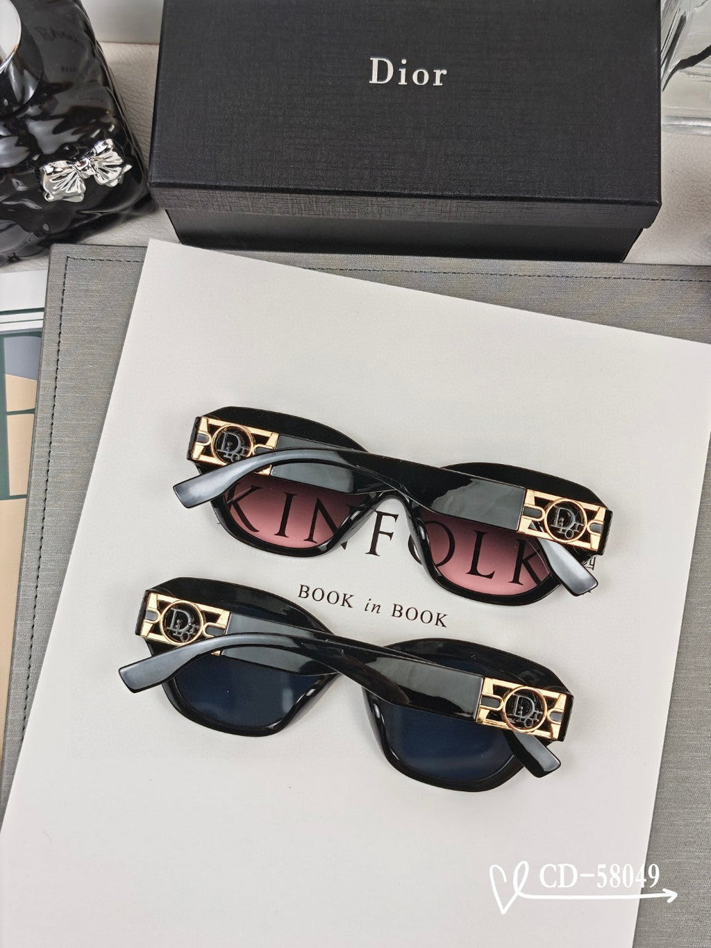 DIOR CAT EYE SUNGLASSES 58049 IN ACETATE