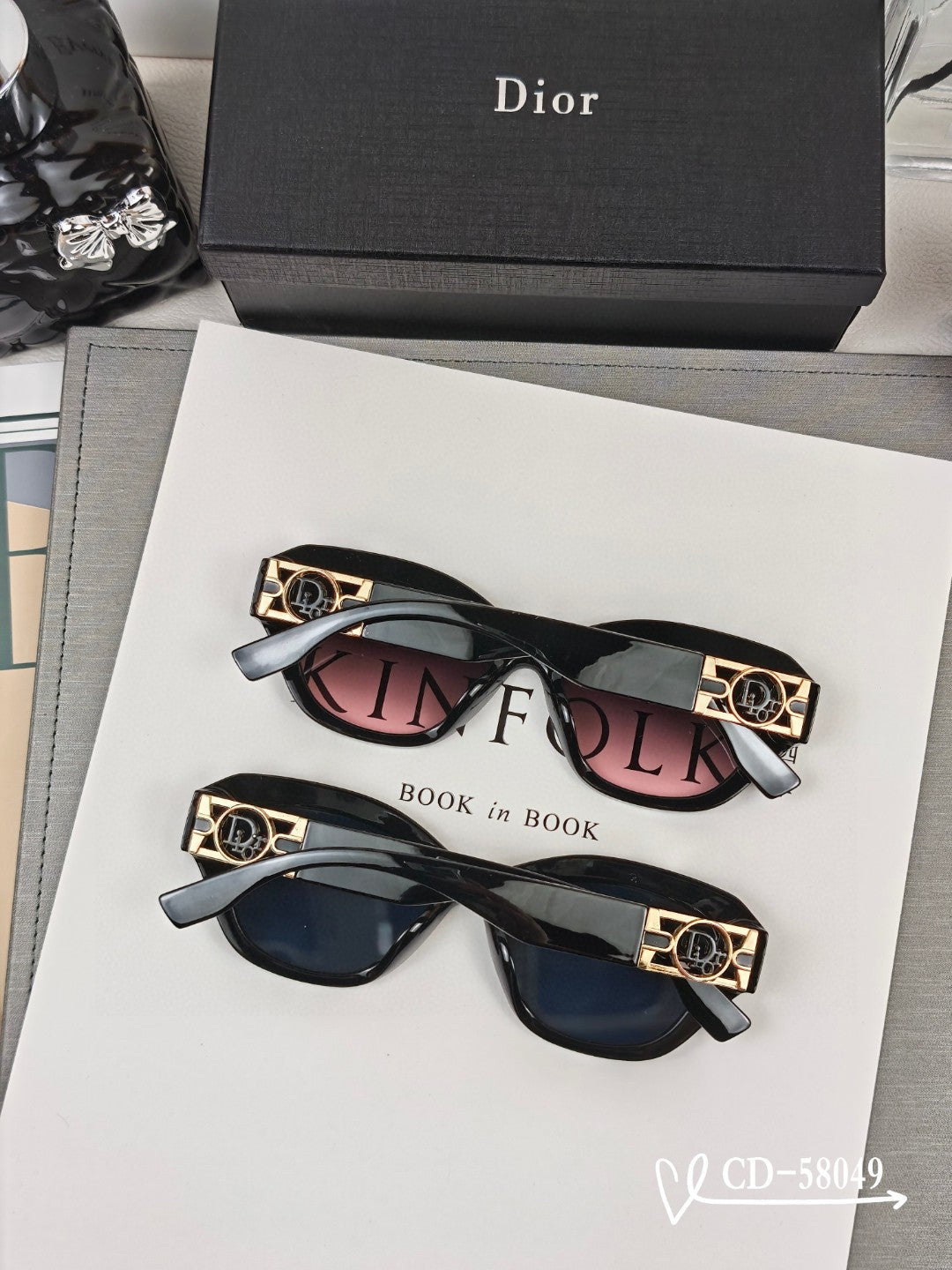 DIOR CAT EYE SUNGLASSES 58049 IN ACETATE
