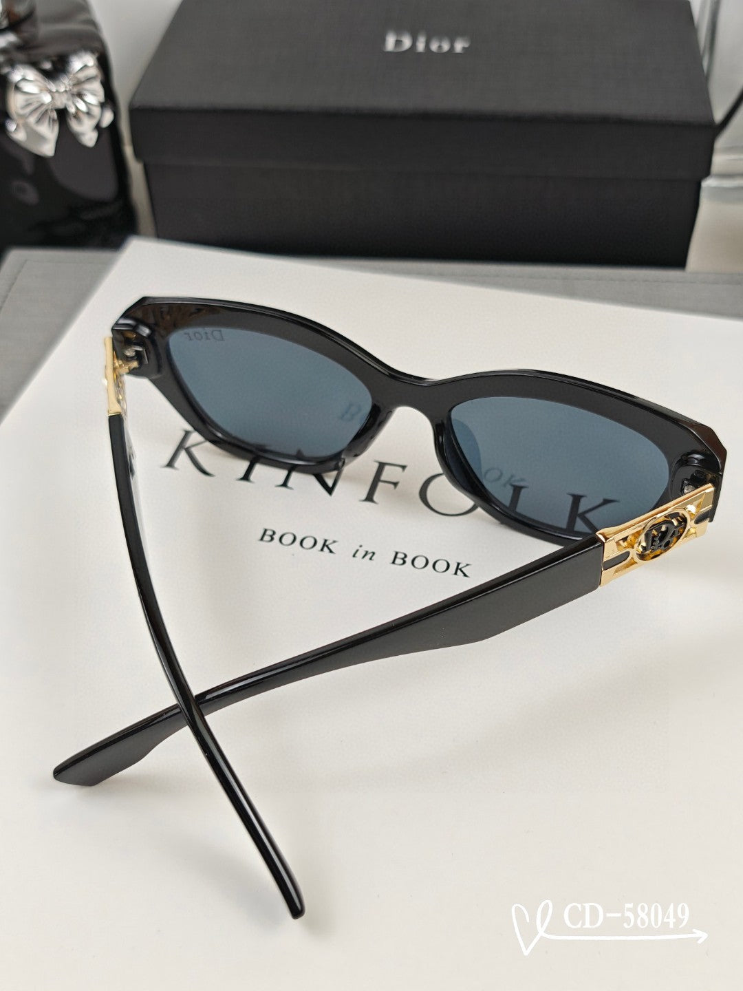 DIOR CAT EYE SUNGLASSES 58049 IN ACETATE