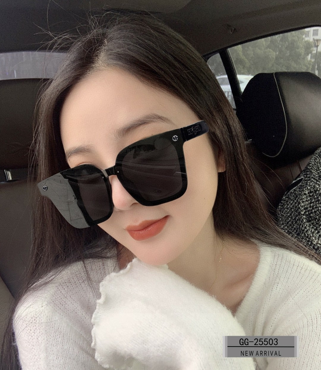 GUCCI EMBOSSED LOGO SQUARE FRAME SUNGLASSES 25503 IN ACETATE
