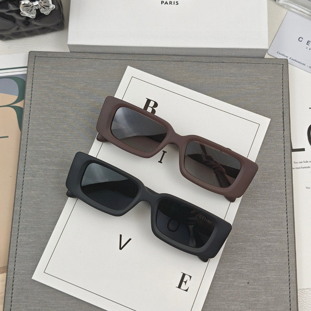 CELINE TRIOMPHE BOLD SQUARE SUNGLASSES 55148 IN ACETATE