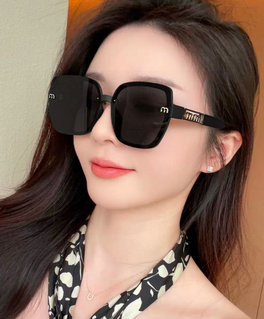 MIU MIU RUNWAY SQUARE SUNGLASSES 53037 IN ACETATE