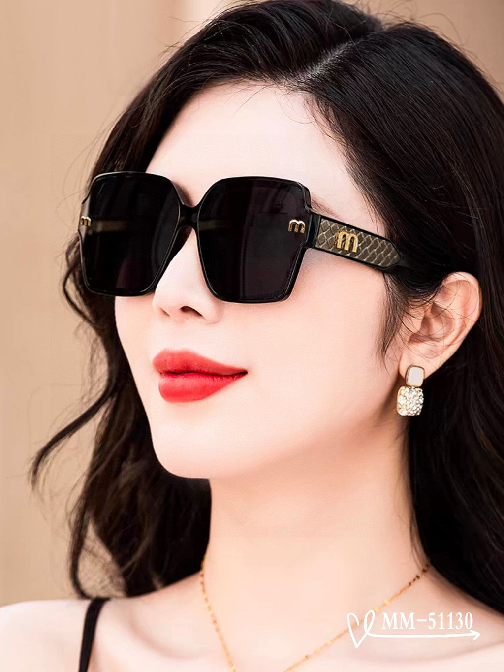 MIU MIU RUNWAY SQUARE SUNGLASSES 51130 IN ACETATE