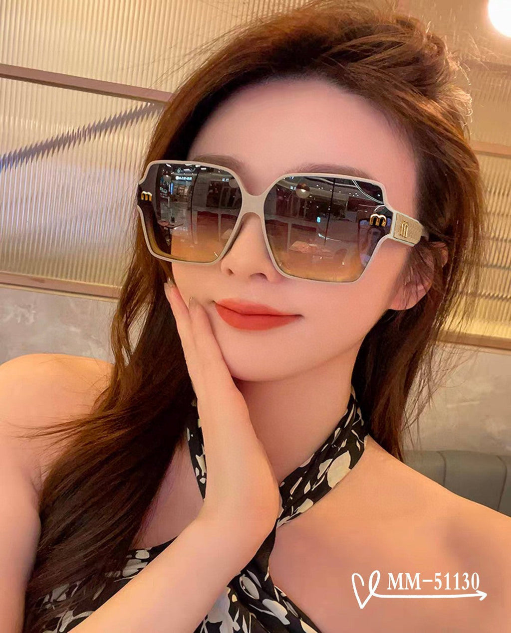 MIU MIU RUNWAY SQUARE SUNGLASSES 51130 IN ACETATE