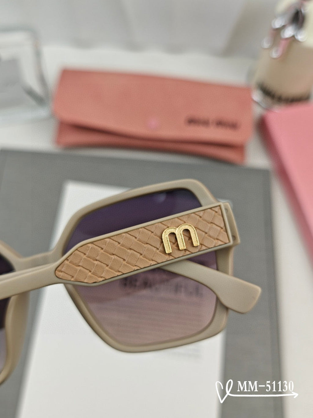 MIU MIU RUNWAY SQUARE SUNGLASSES 51130 IN ACETATE