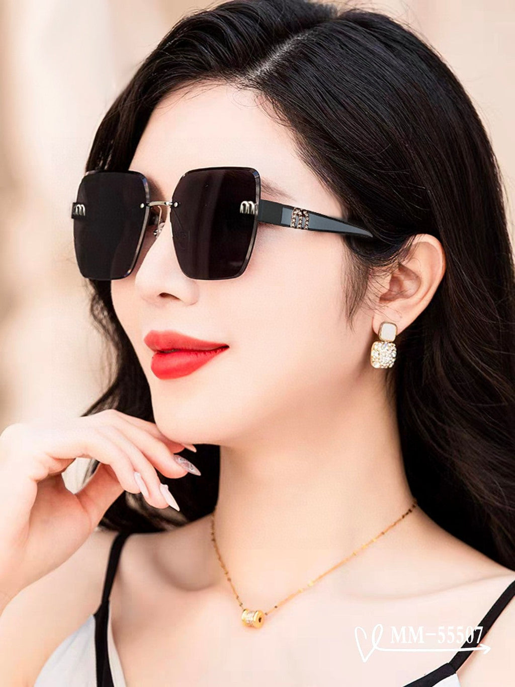MIU MIU RUNWAY SQUARE SUNGLASSES 55507 IN ACETATE