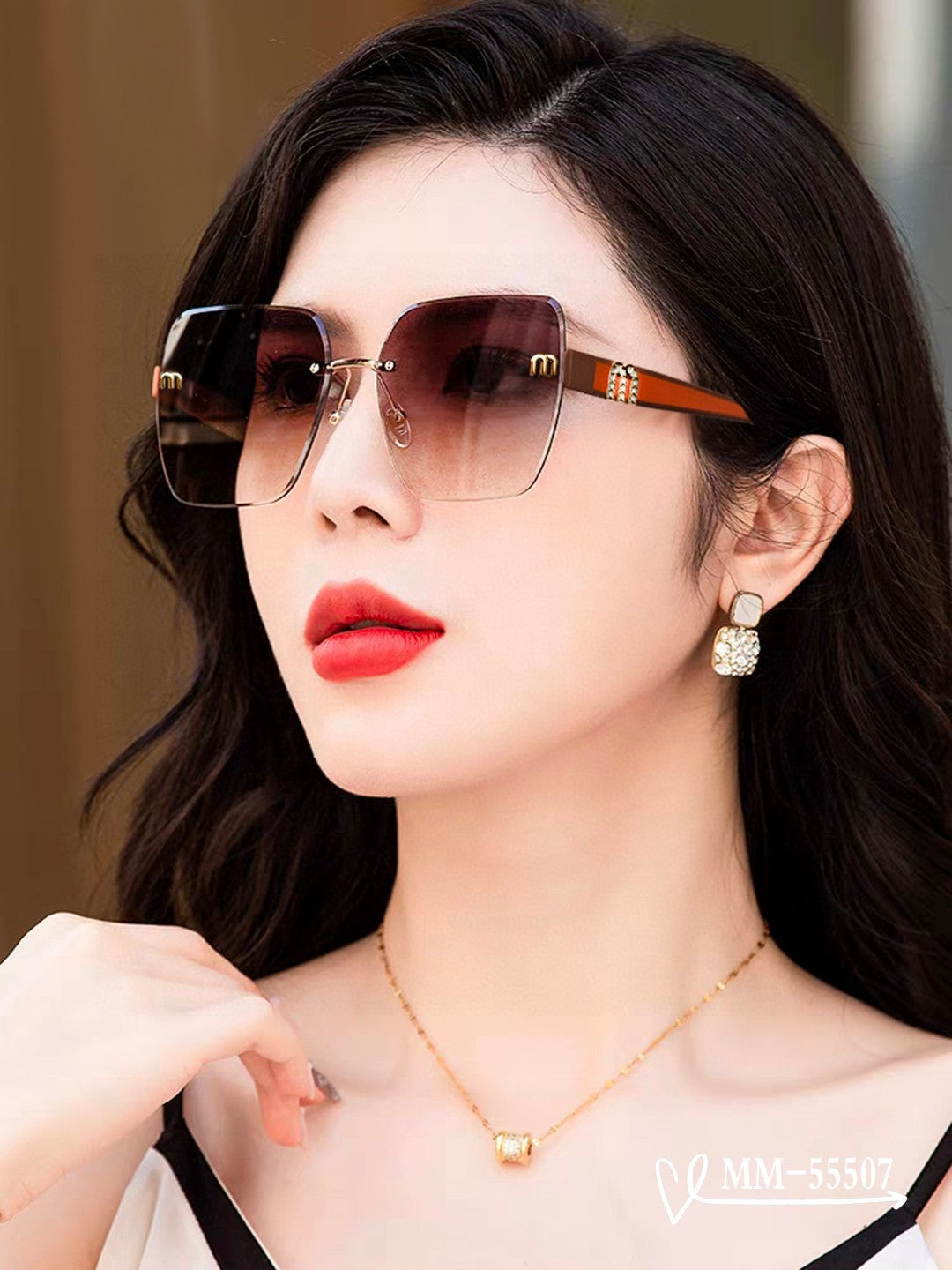 MIU MIU RUNWAY SQUARE SUNGLASSES 55507 IN ACETATE