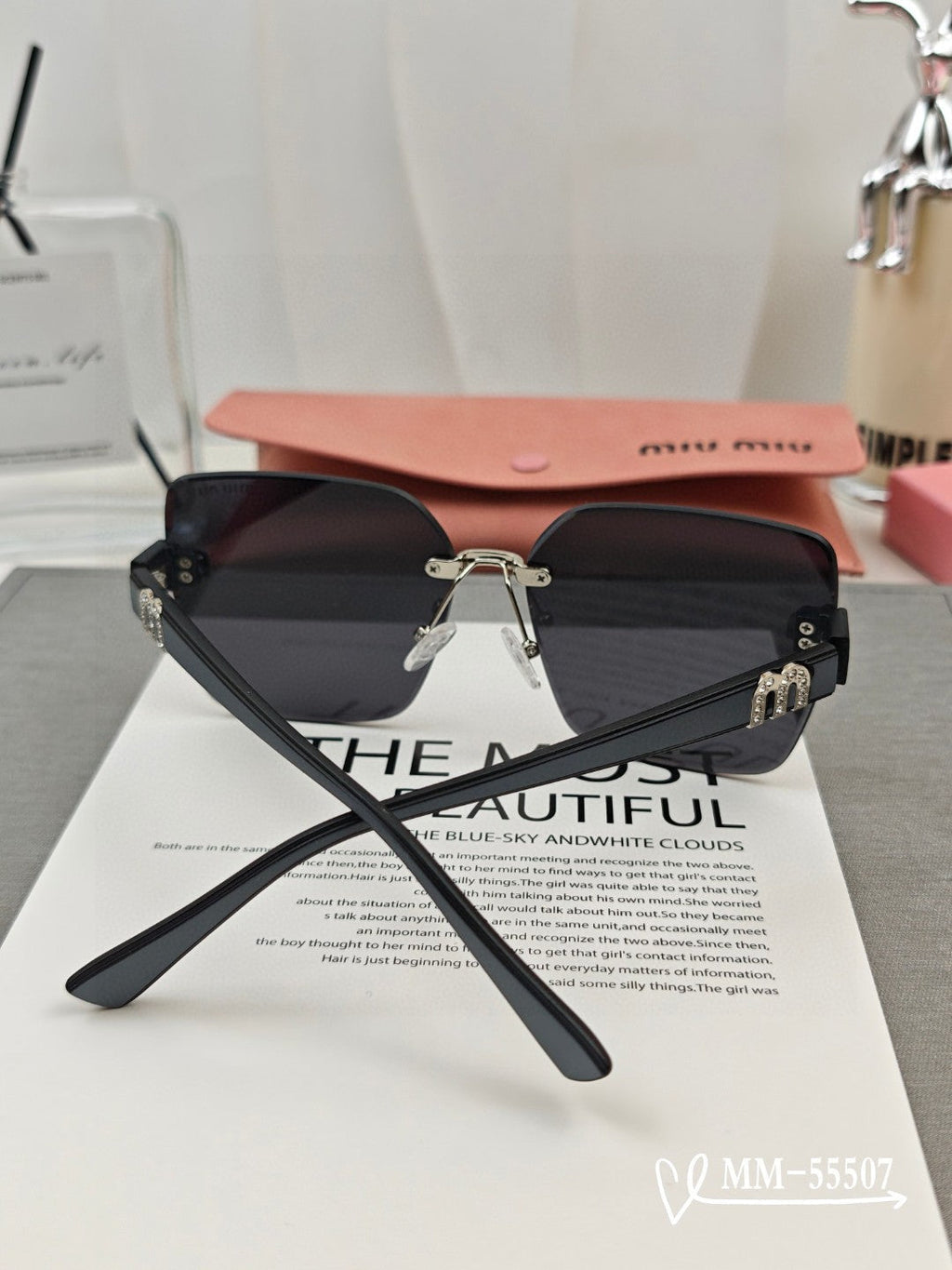 MIU MIU RUNWAY SQUARE SUNGLASSES 55507 IN ACETATE