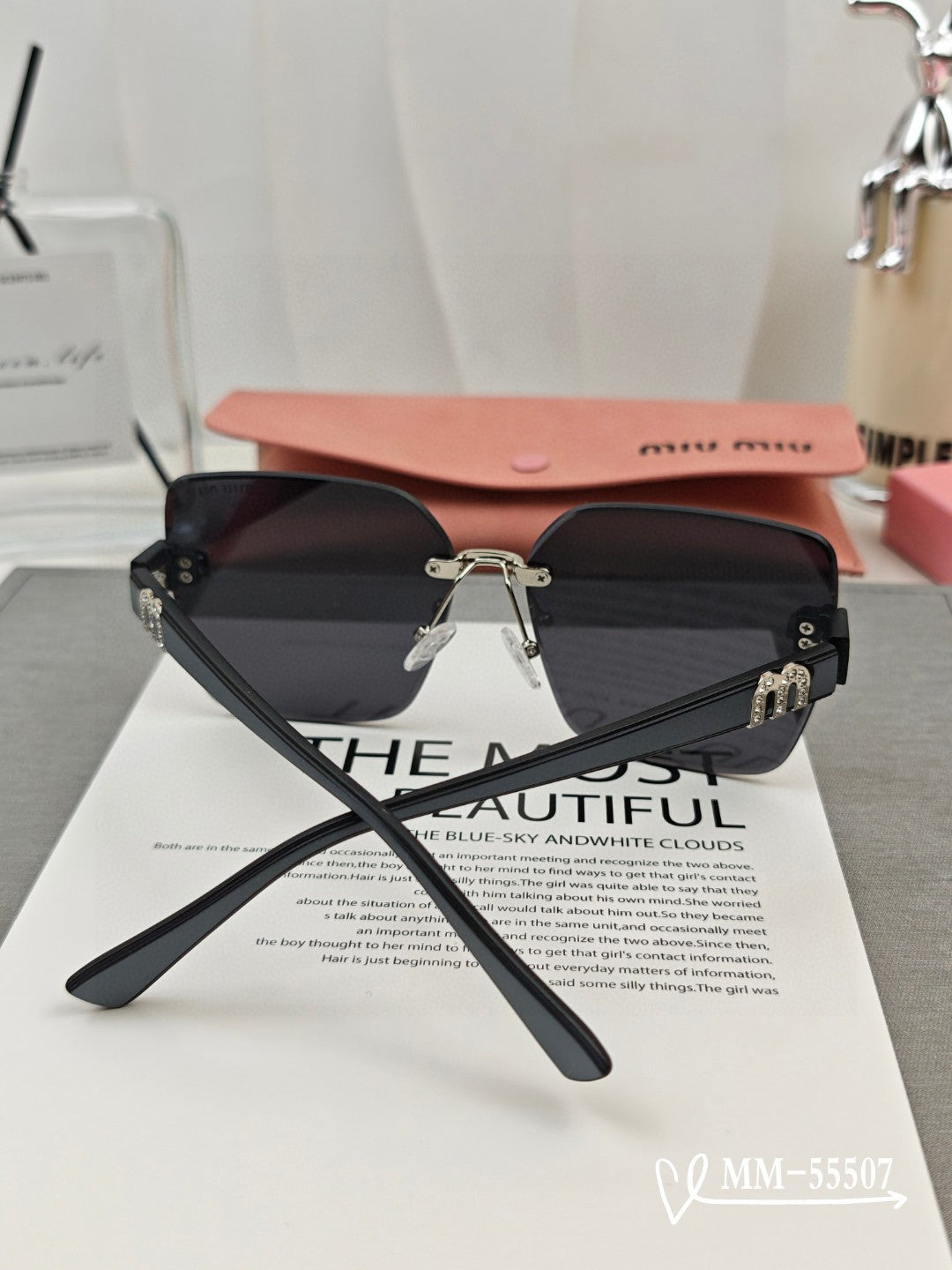 MIU MIU RUNWAY SQUARE SUNGLASSES 55507 IN ACETATE