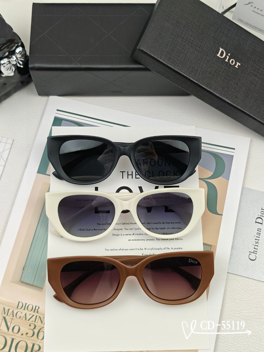 DIOR MONTAIGNE SUNGLASSES 55119 IN ACETATE