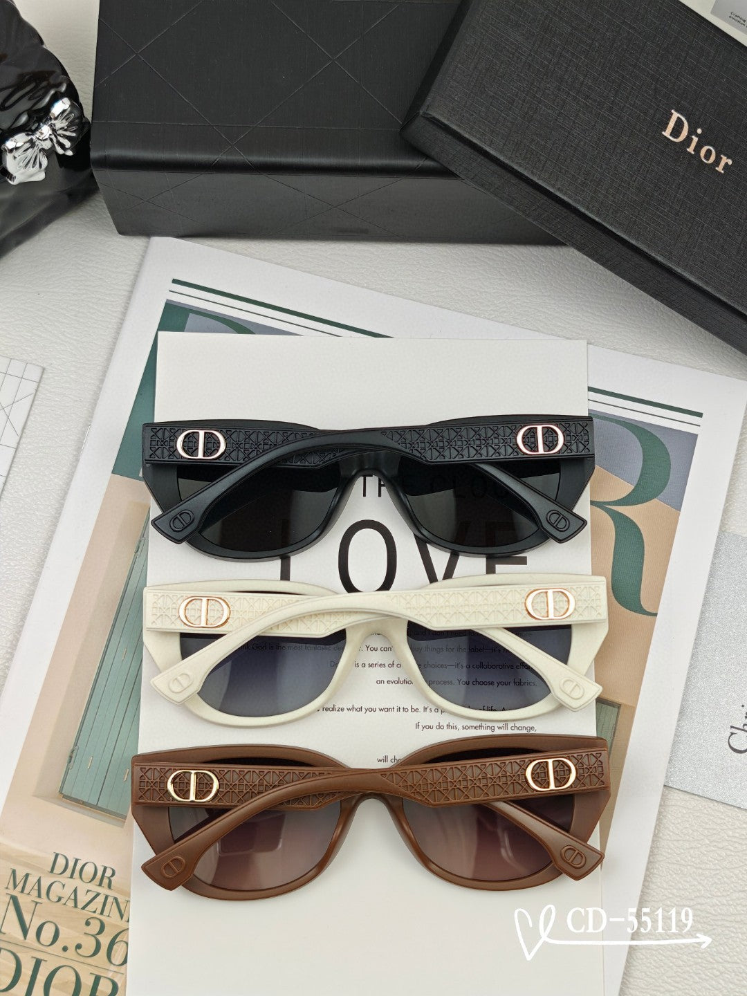 DIOR MONTAIGNE SUNGLASSES 55119 IN ACETATE