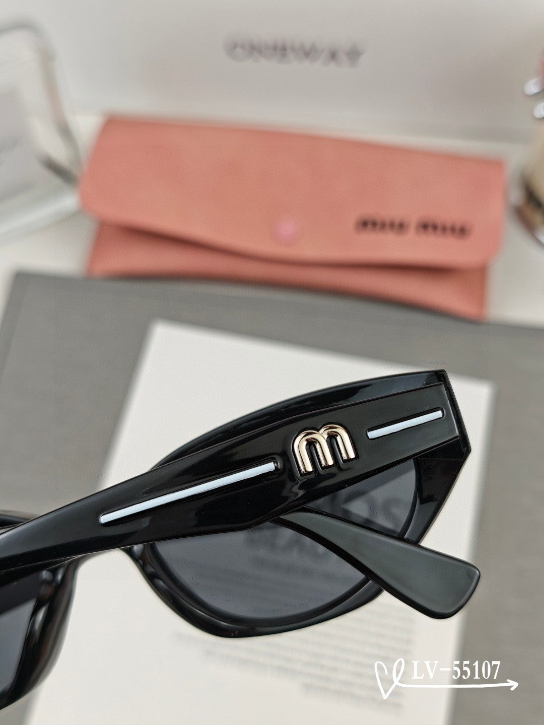 MIU MIU LOGO SUNGLASSES 55107 IN ACETATE