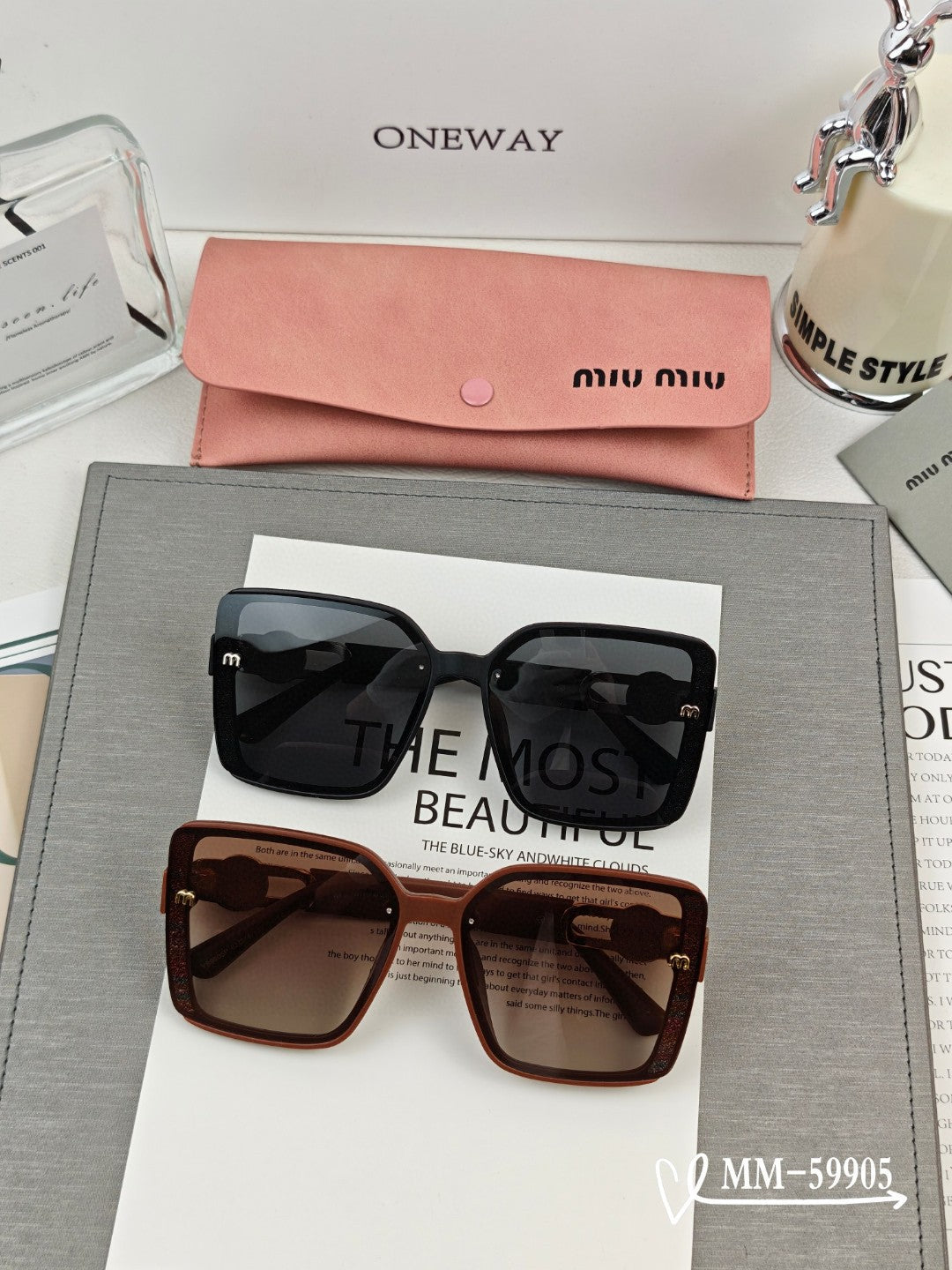 MIU MIU RUNWAY SQUARE SUNGLASSES 59905 IN ACETATE