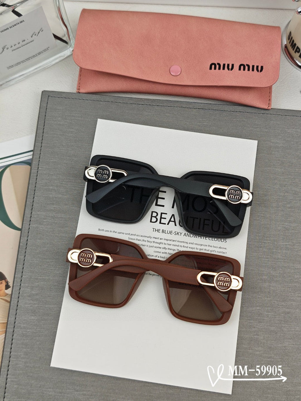 MIU MIU RUNWAY SQUARE SUNGLASSES 59905 IN ACETATE