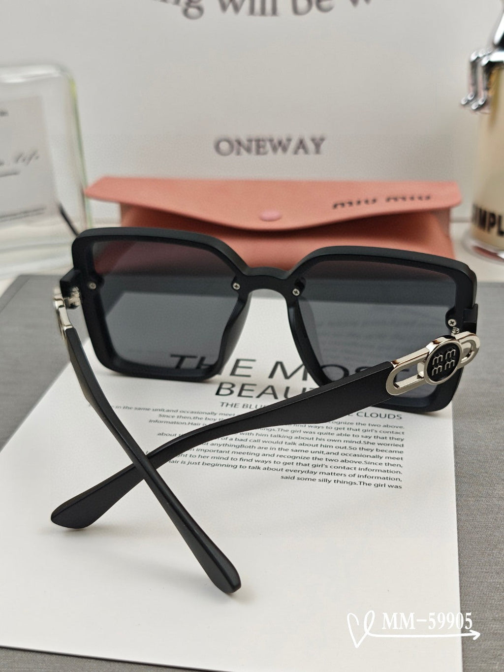 MIU MIU RUNWAY SQUARE SUNGLASSES 59905 IN ACETATE
