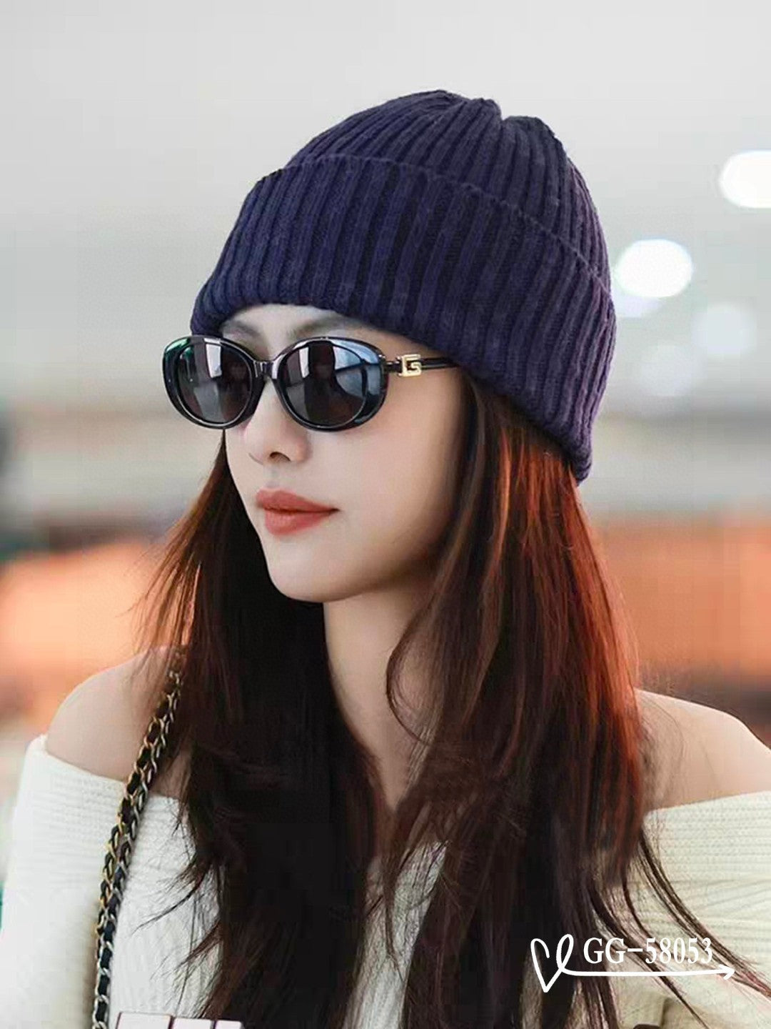 GUCCI OVAL FRAME SUNGLASSES 58053 IN ACETATE