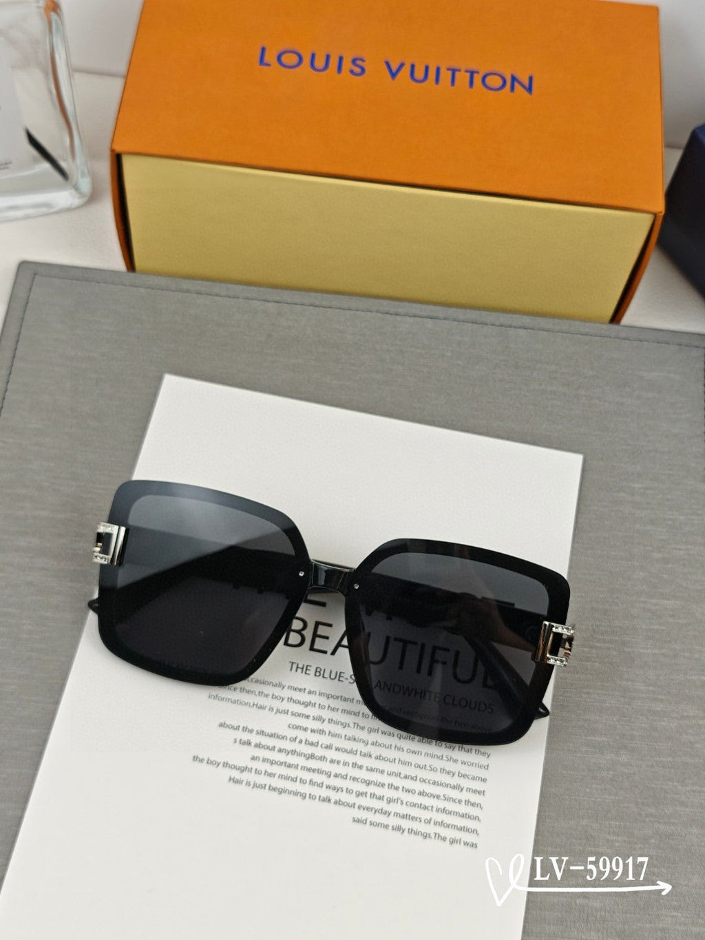 LOUIS VUITTON SQUARE SUNGLASSES 59917 IN ACETATE
