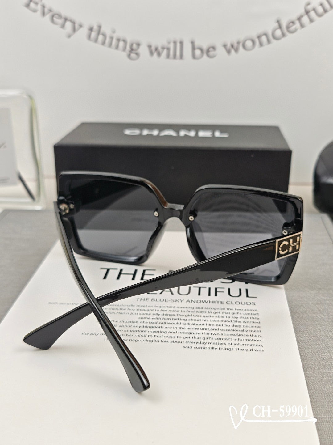 CHANEL SQUARE SUNGLASSES 59901 IN ACETATE