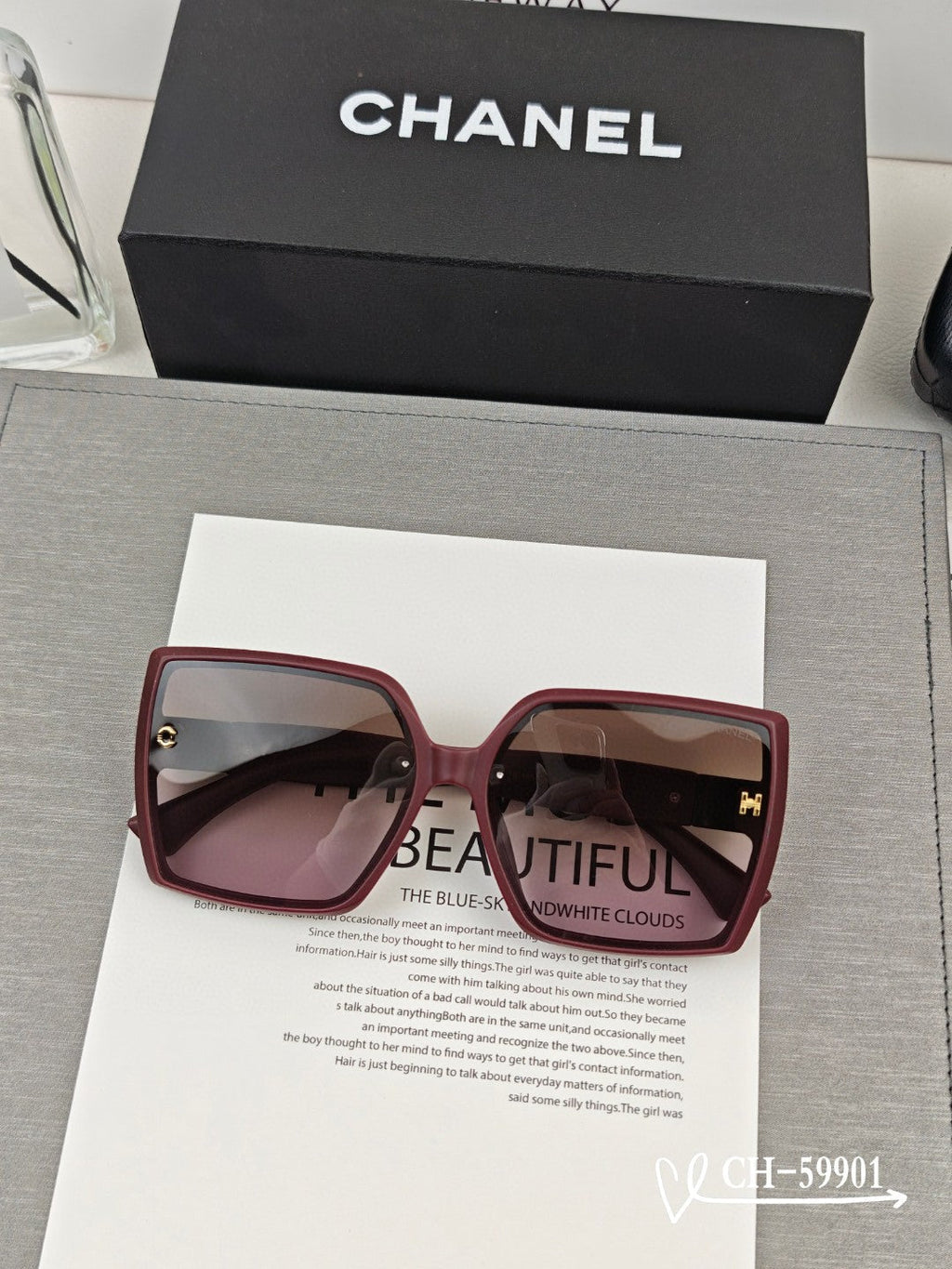 CHANEL SQUARE SUNGLASSES 59901 IN ACETATE