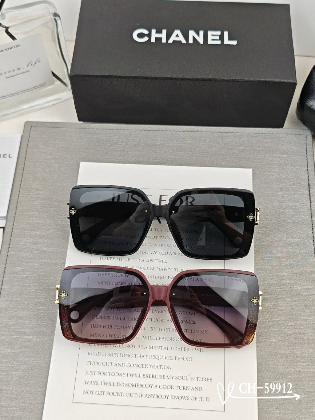 CHANEL SQUARE SUNGLASSES 59912 IN ACETATE