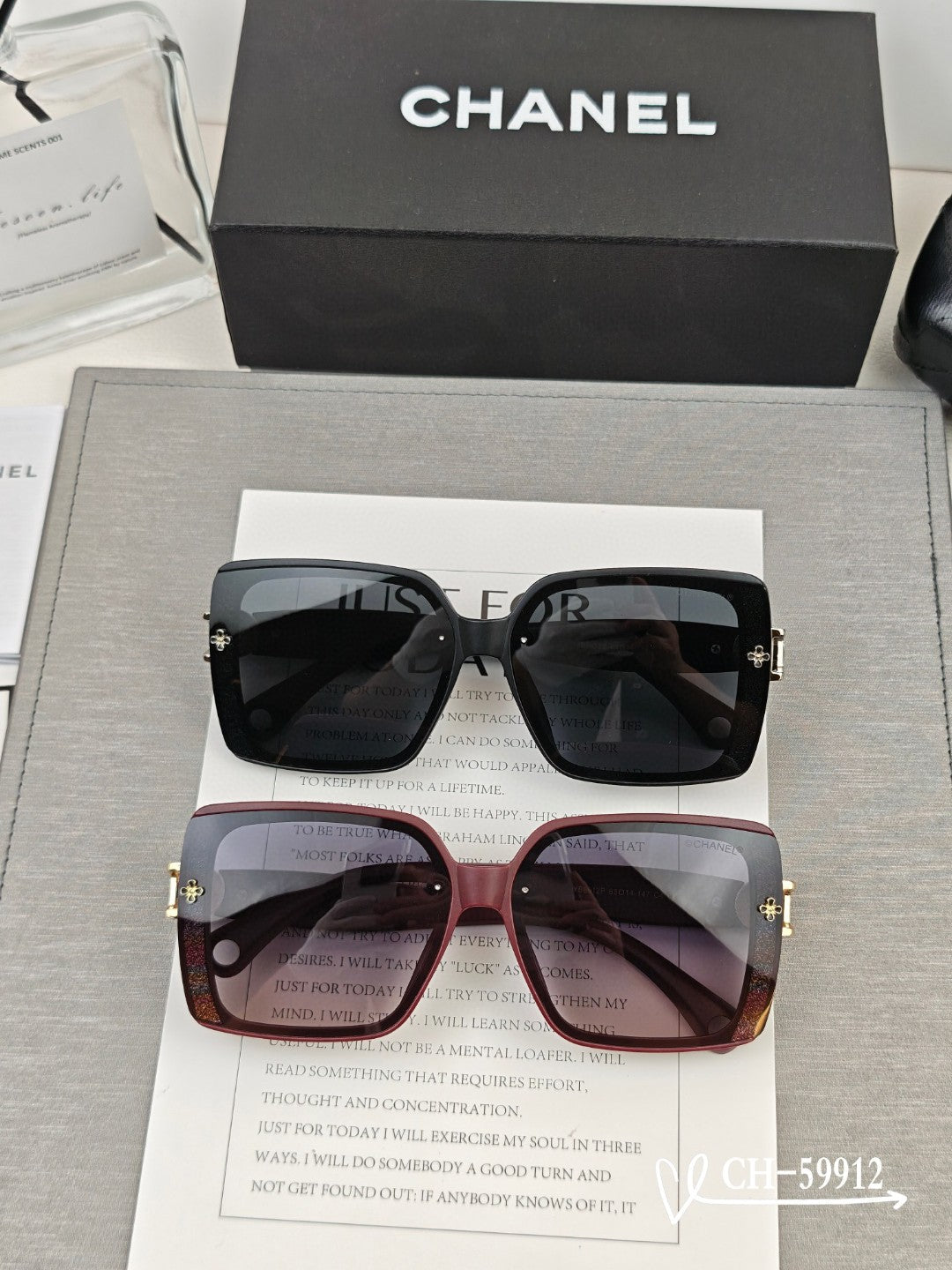 CHANEL SQUARE SUNGLASSES 59912 IN ACETATE