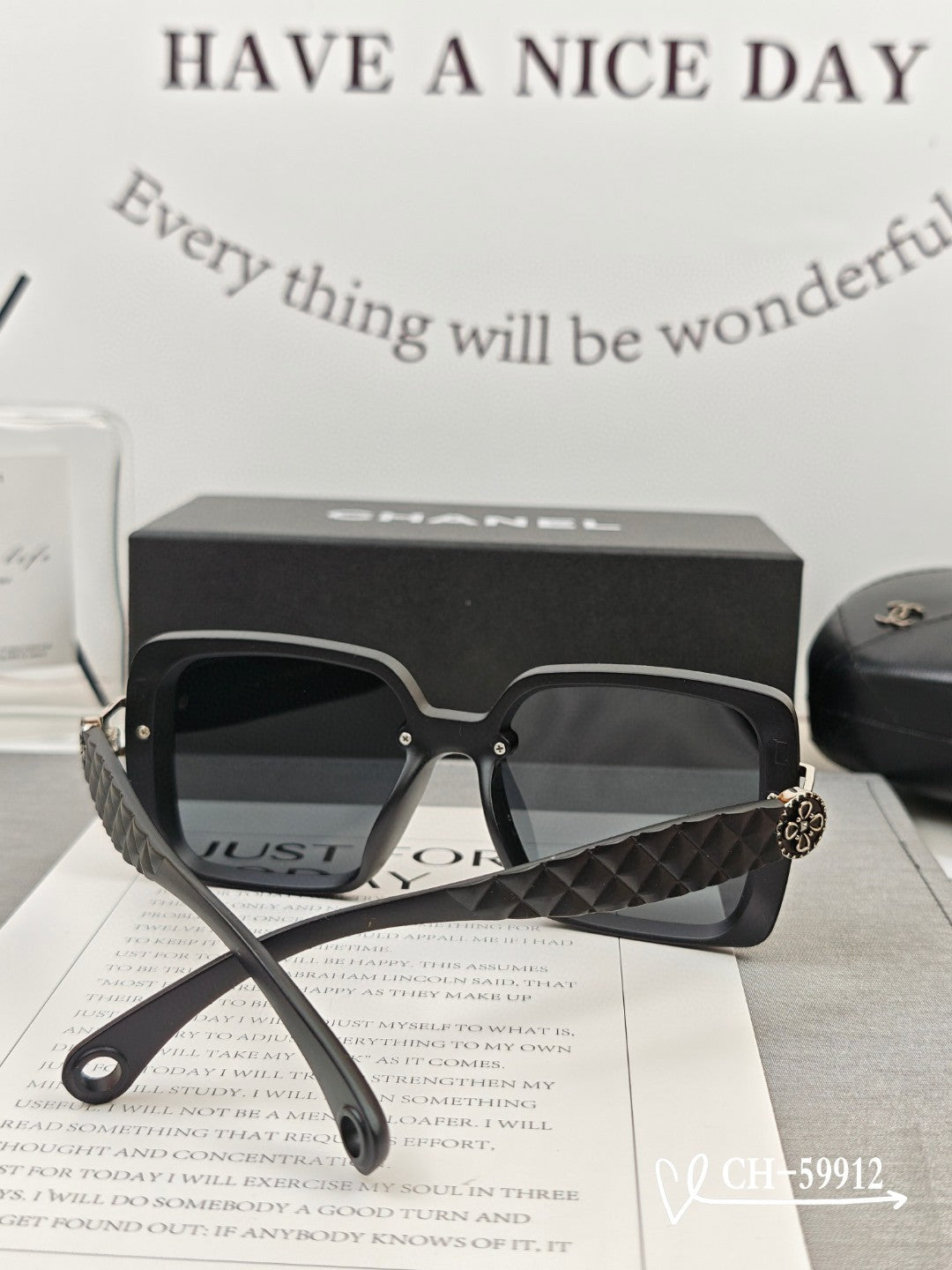 CHANEL SQUARE SUNGLASSES 59912 IN ACETATE