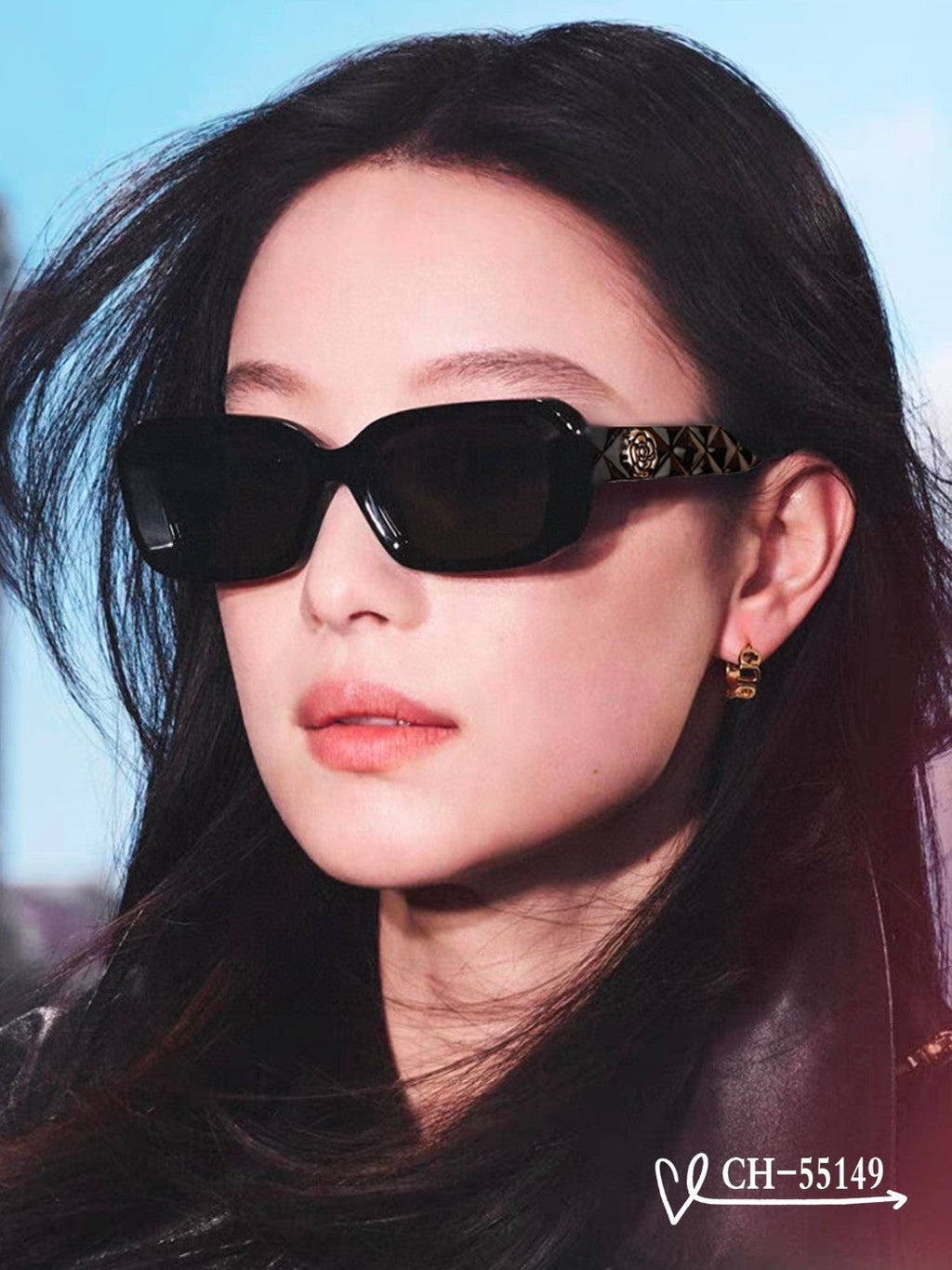 CHANEL RECTANGULAR SUNGLASSES 55149 IN ACETATE