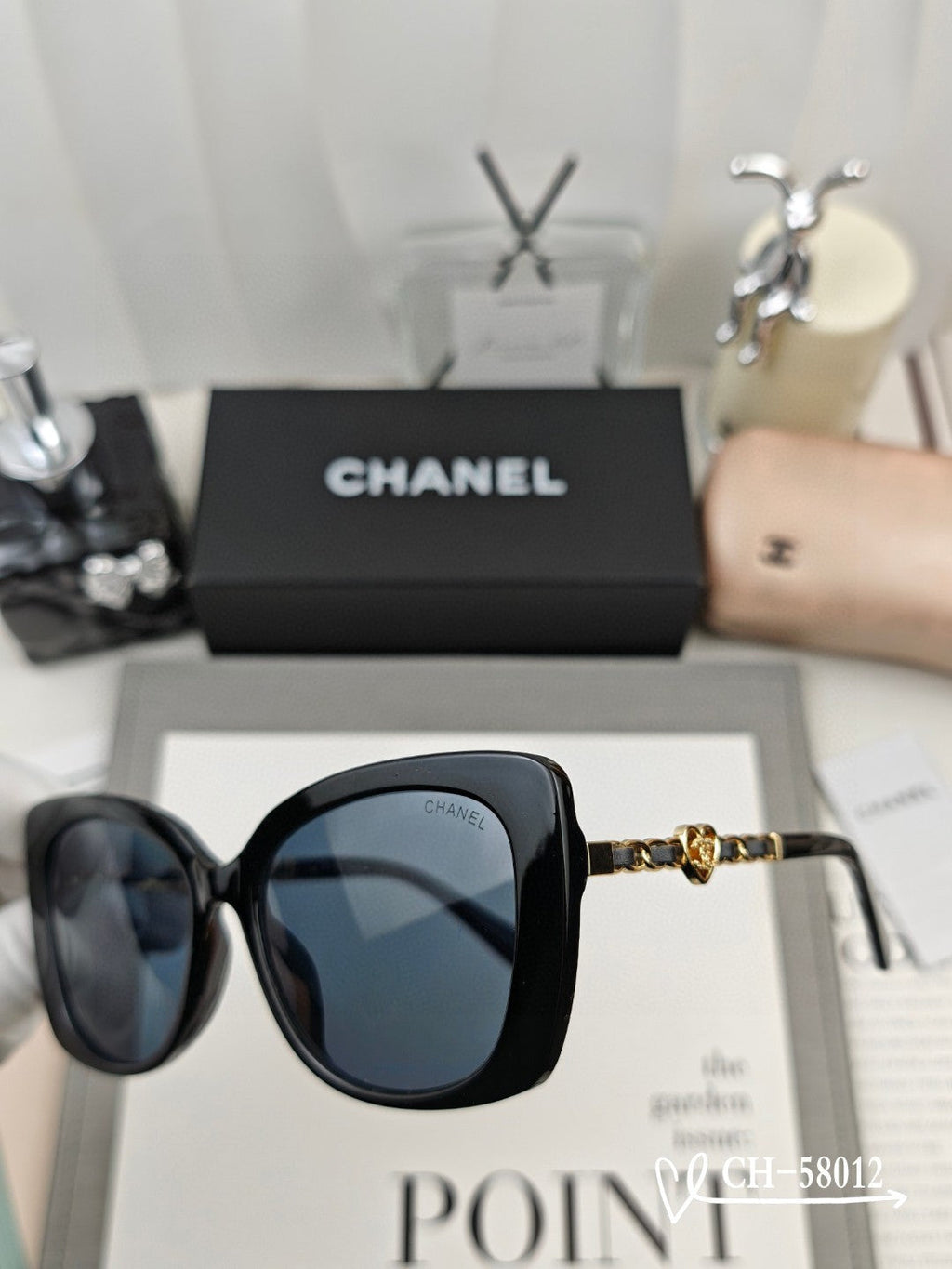 CHANEL SQUARE SUNGLASSES 58012 IN ACETATE