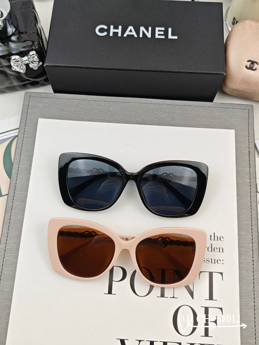 CHANEL SQUARE SUNGLASSES 58012 IN ACETATE