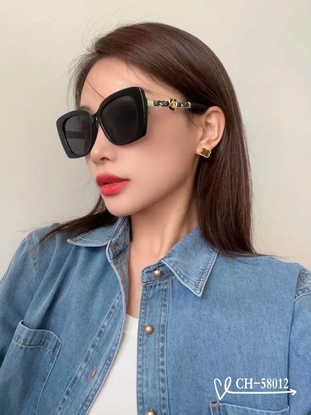 CHANEL SQUARE SUNGLASSES 58012 IN ACETATE