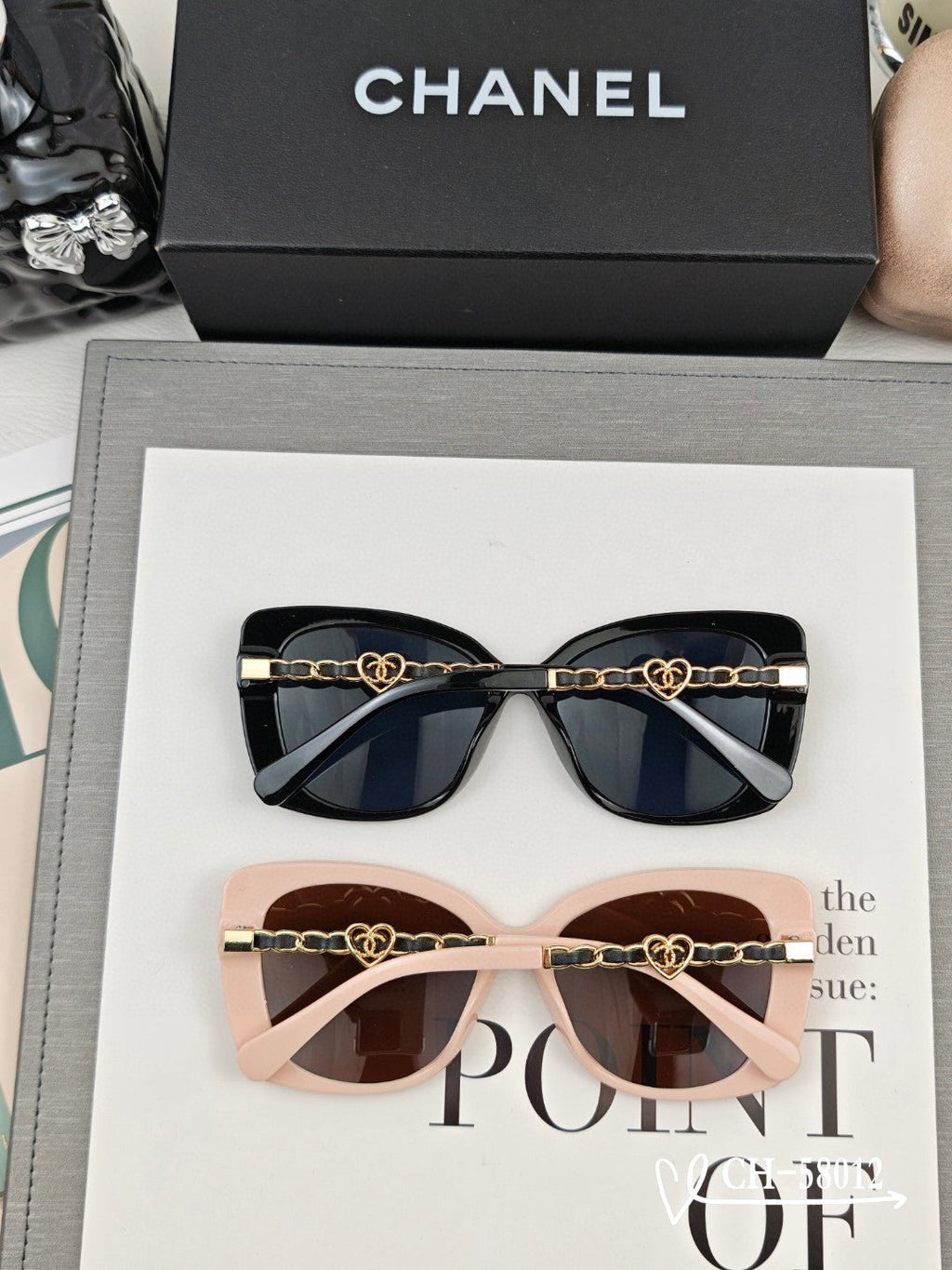CHANEL SQUARE SUNGLASSES 58012 IN ACETATE