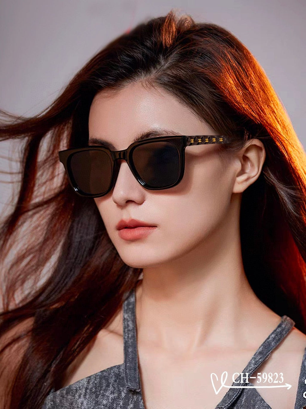 CHANEL SQUARE SUNGLASSES 59823 IN ACETATE