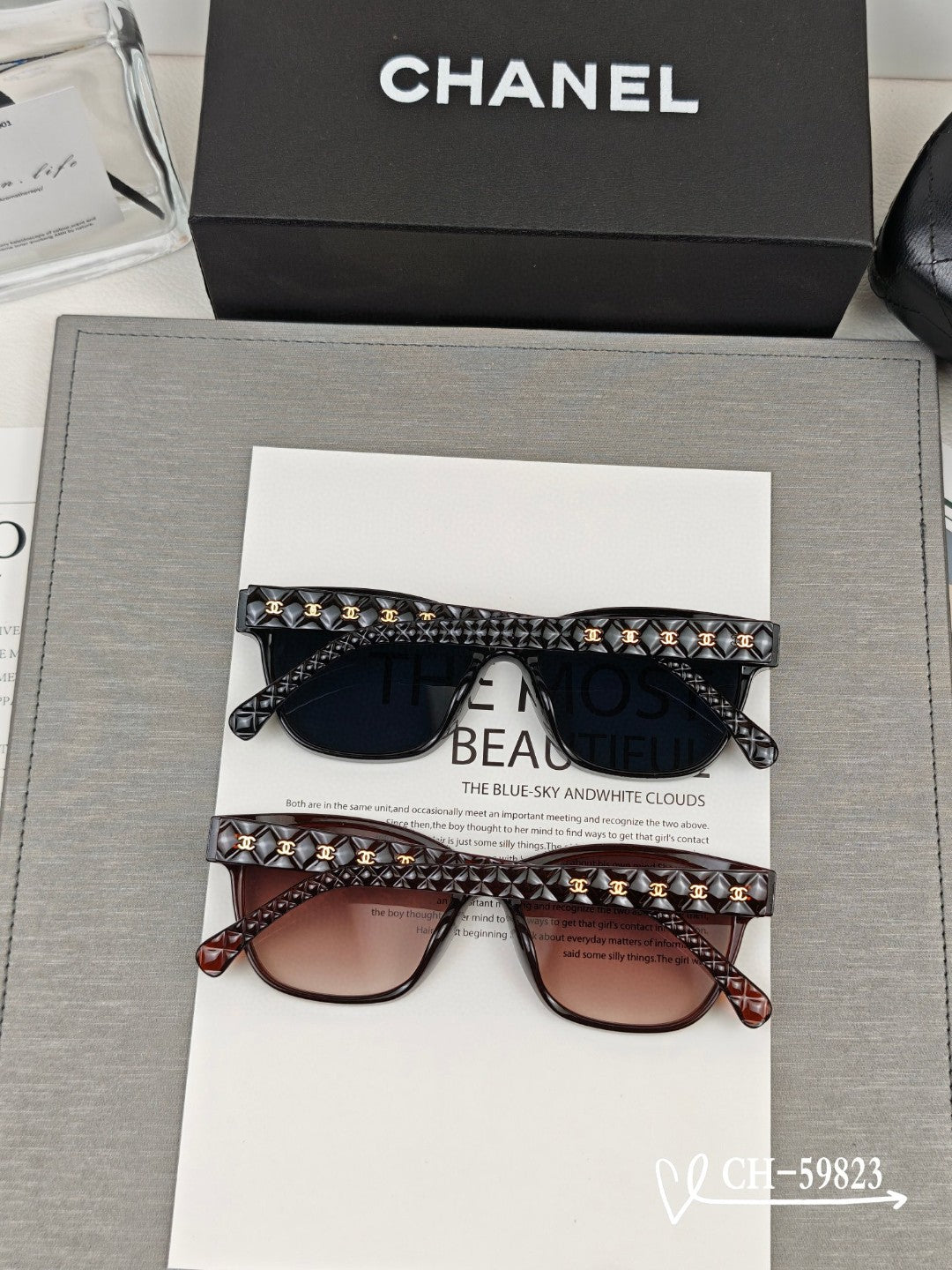 CHANEL SQUARE SUNGLASSES 59823 IN ACETATE