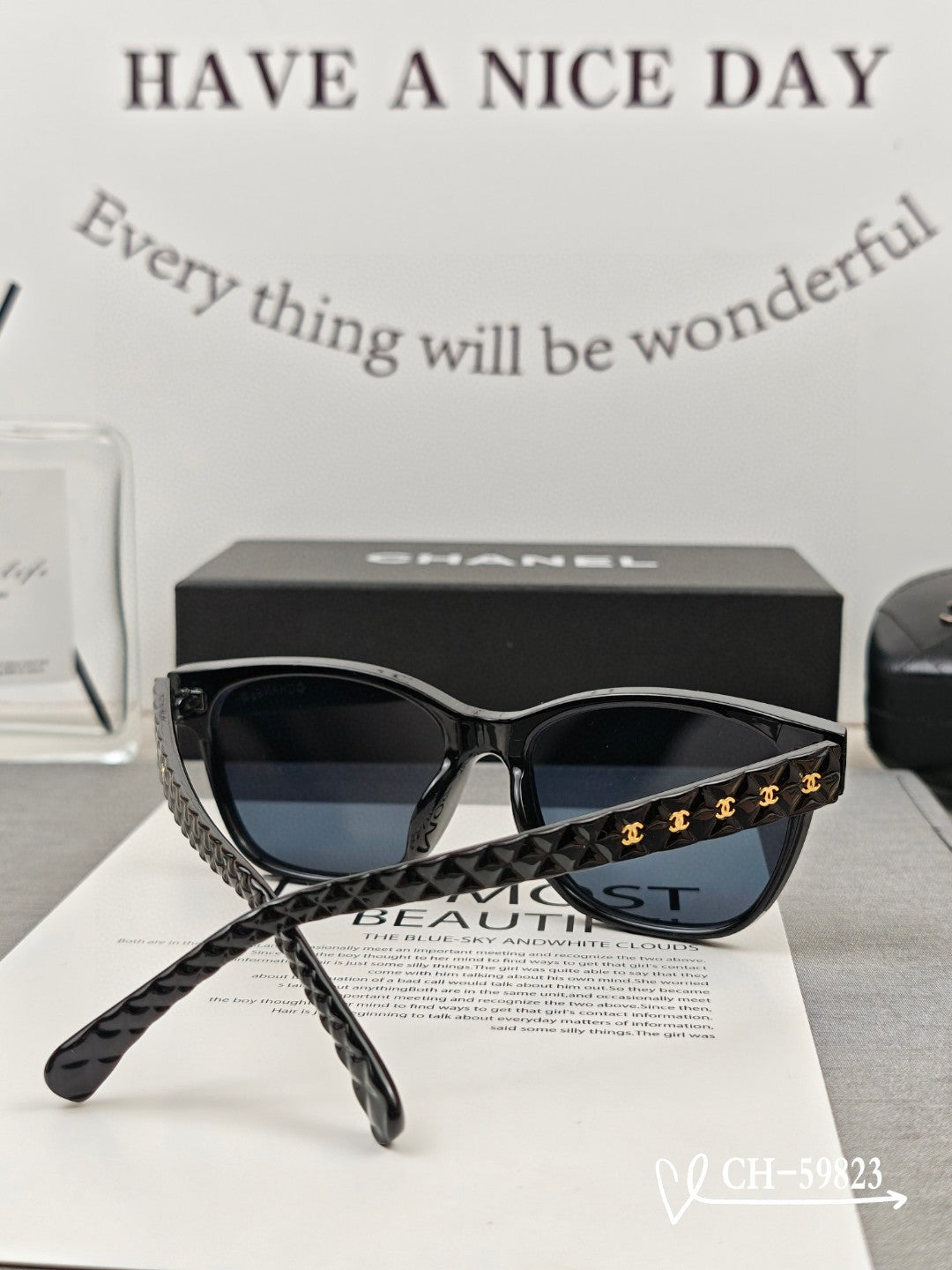 CHANEL SQUARE SUNGLASSES 59823 IN ACETATE
