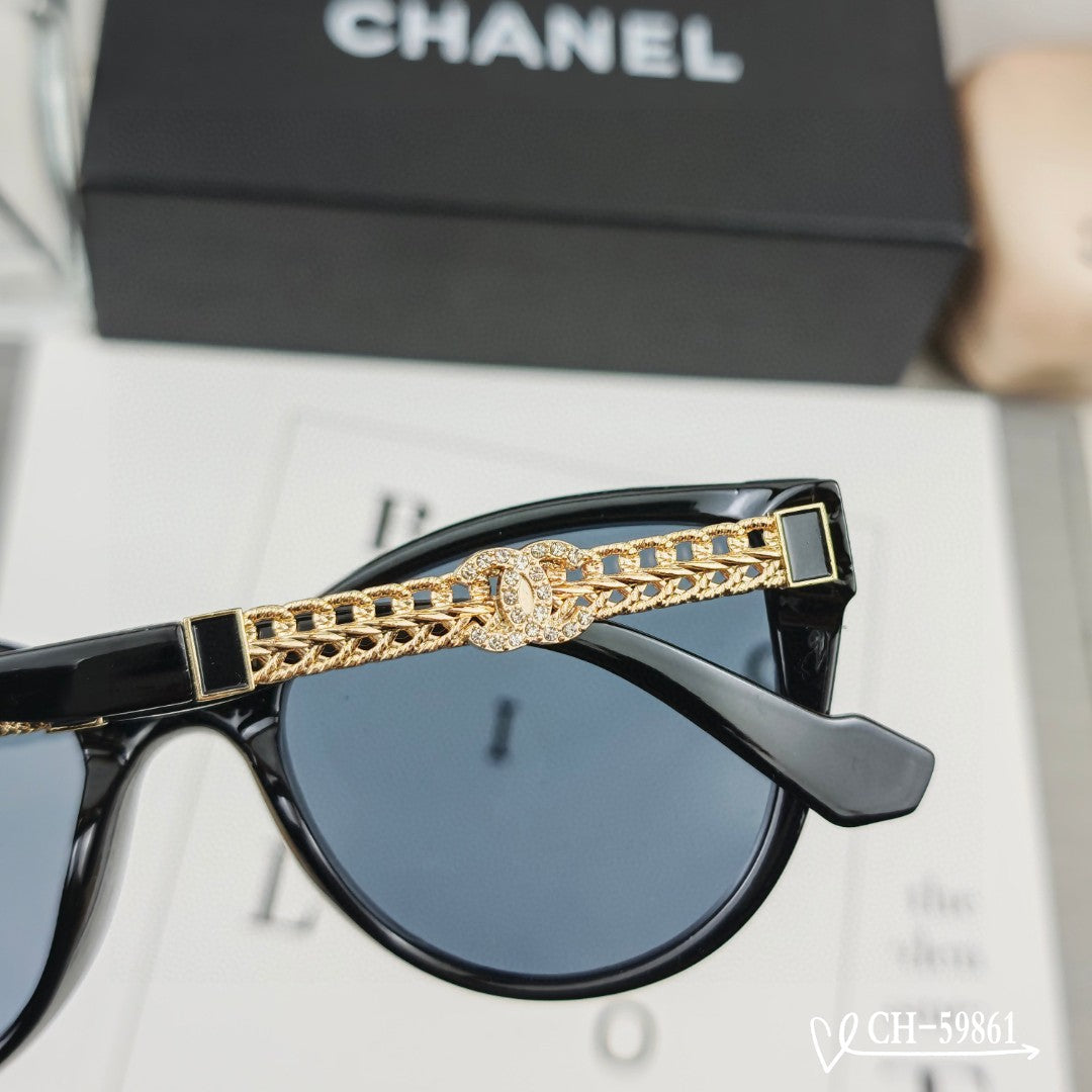 CHANEL CAT EYE SUNGLASSES 59861 IN ACETATE METAL FRAME