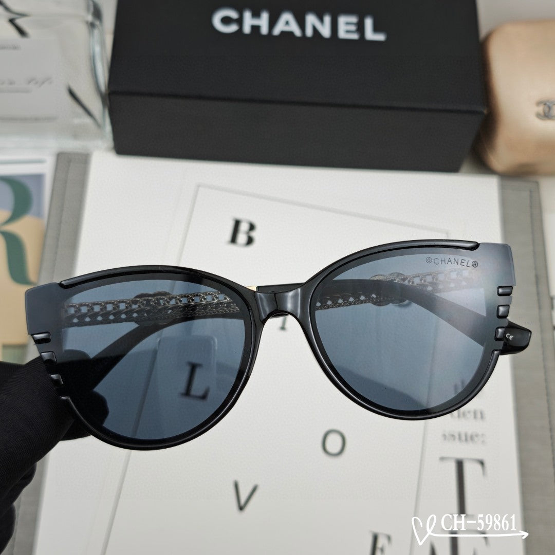 CHANEL CAT EYE SUNGLASSES 59861 IN ACETATE METAL FRAME
