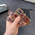 CHANEL BELT 20MM IN WINE RED CALFSKIN WITH INTERWOVEN CHAIN BUCKLE ZIPPER IN TRIM GOLD HARDWARE