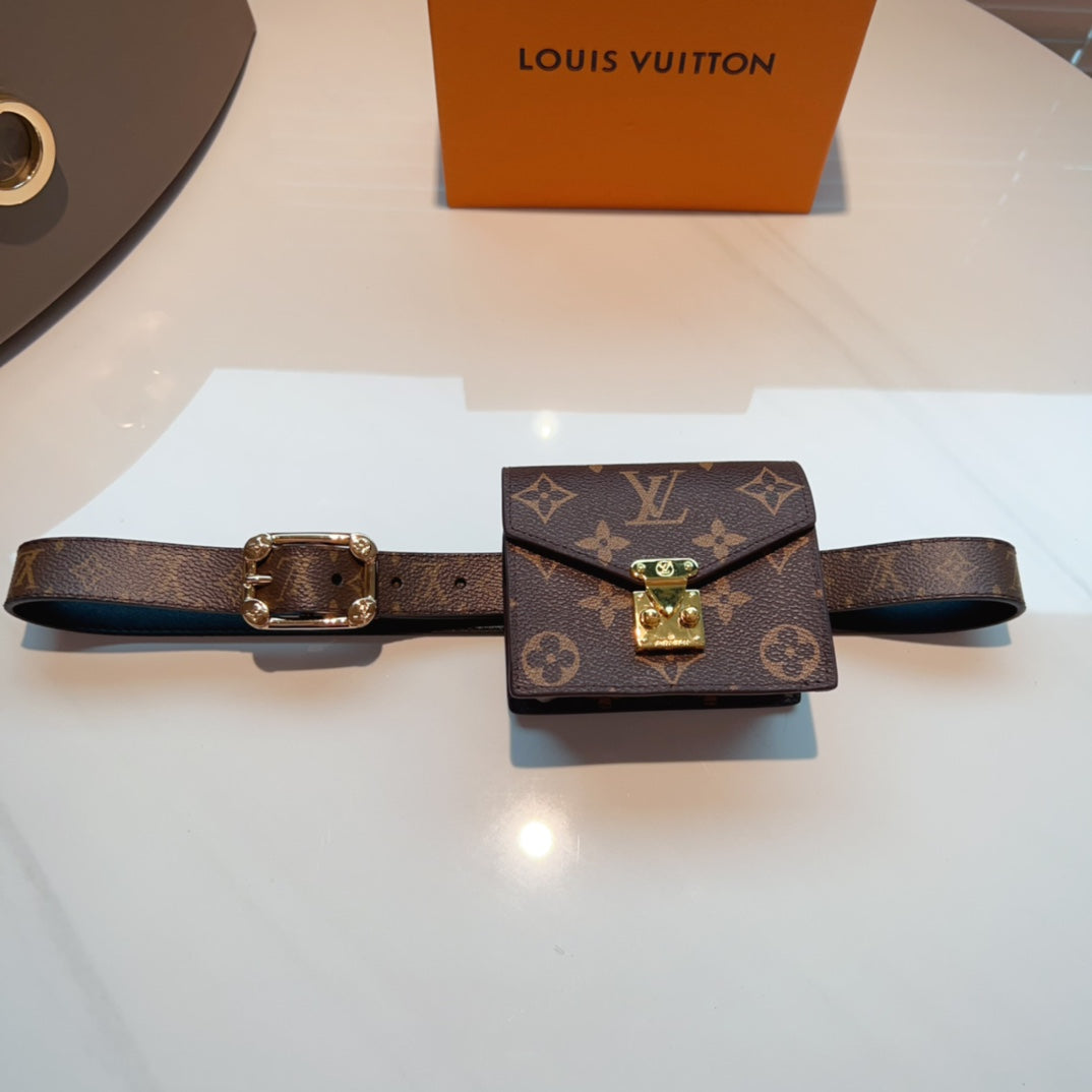 LOUIS VUITTON Lv Metis Belt Bag 30 Brown Monogram
