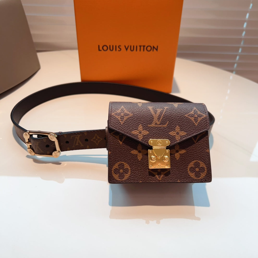 LOUIS VUITTON Lv Metis Belt Bag 30 Brown Monogram
