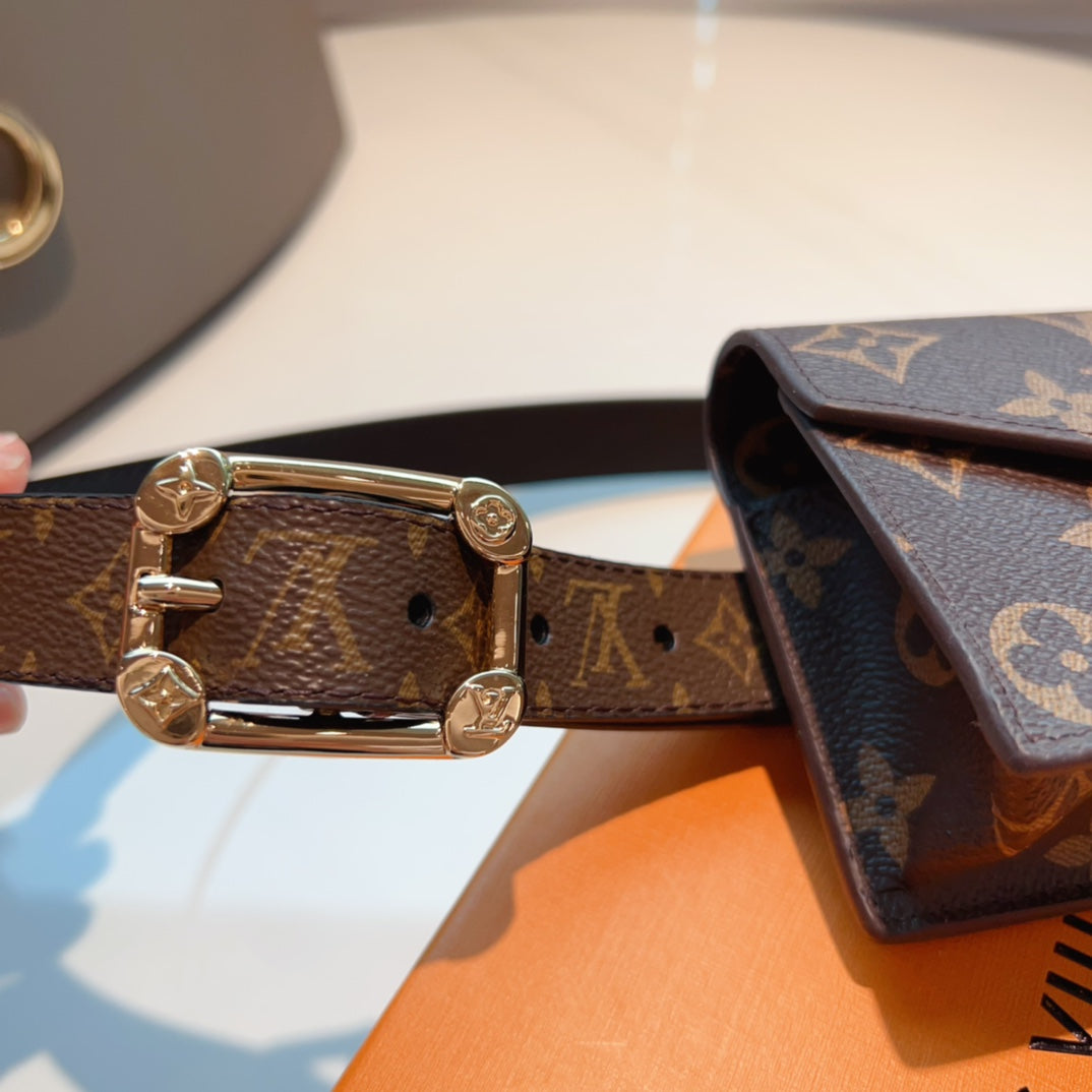 LOUIS VUITTON Lv Metis Belt Bag 30 Brown Monogram