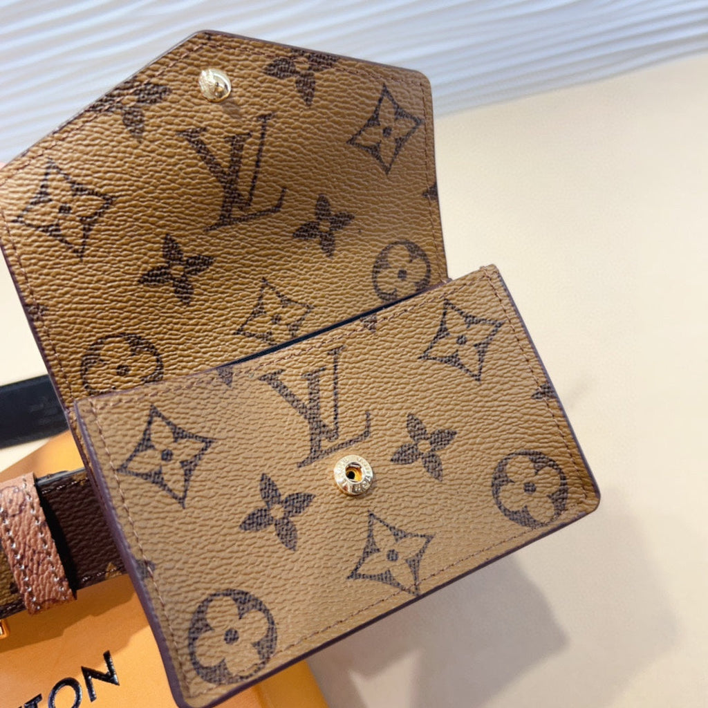 LOUIS VUITTON LV Daily Multi Pocket 30mm Belt Bag Light Brown Leather