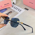 MIU MIU LOGO SUNGLASSES 498947 IN METAL