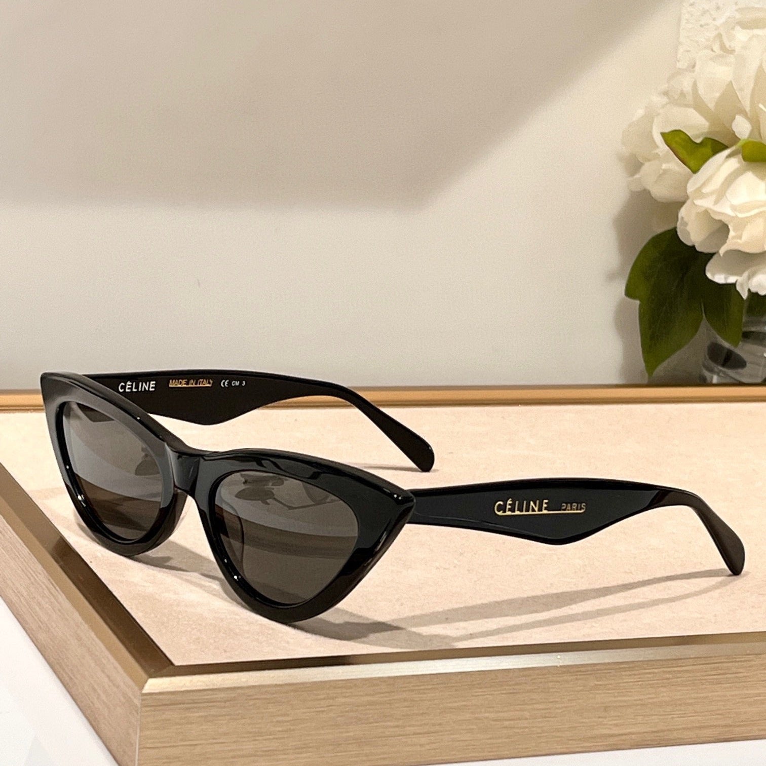 CELINE TRIOMPHE CAT EYE SUNGLASSES CL40019 IN ACETATE