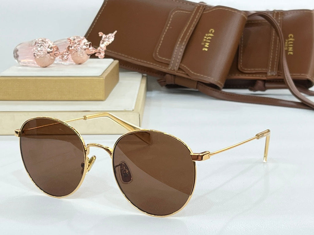 CELINE SUNGLASSES CL40100 IN METAL MINERAL GLASS LENSES