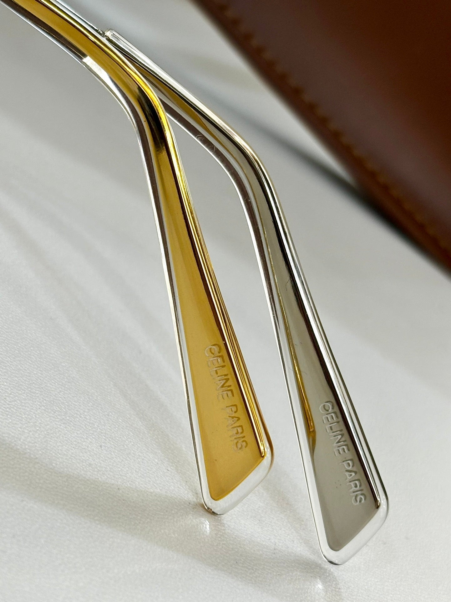 CELINE SUNGLASSES CL40100 IN METAL MINERAL GLASS LENSES