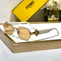 FENDI TRAVEL ROUND FRAME SUNGLASSES FE40148L IN METAL AND ACETATE