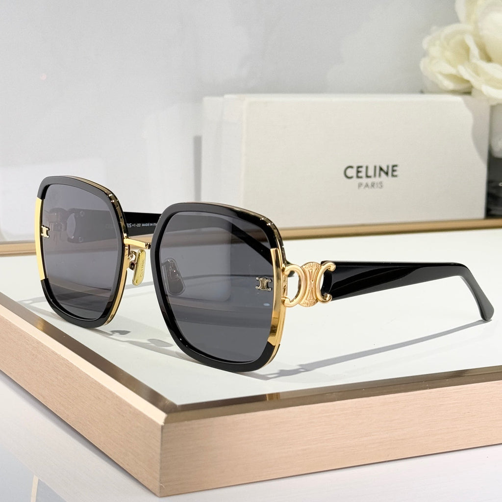 CELINE TRIOMPHE SUNGLASSES CL40250 IN METAL