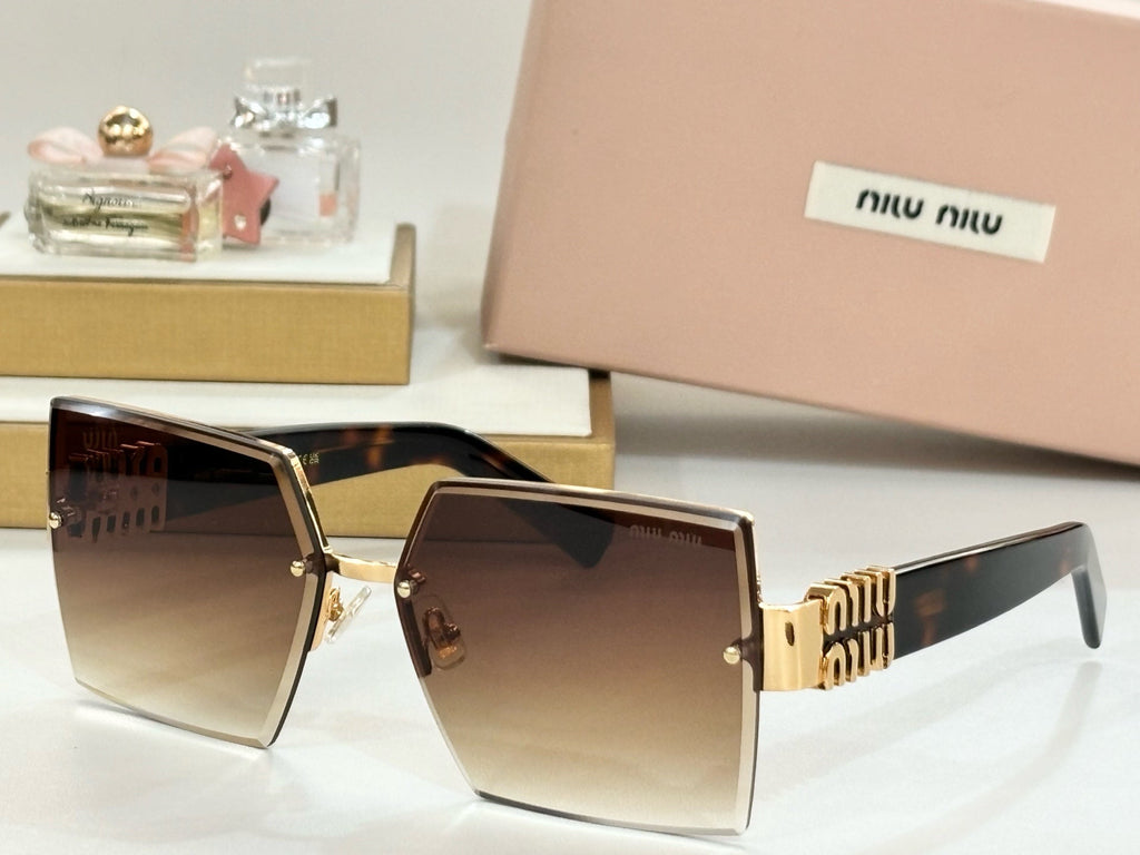 MIU MIU LOGO SQUARE SUNGLASSES MU117AV IN ACETATE